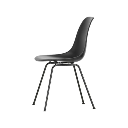Stuhl RE DSX - Eames Plastic Side Chair plastikmaterial schwarz / (1950) - Beine schwarz / recycelt - Vitra