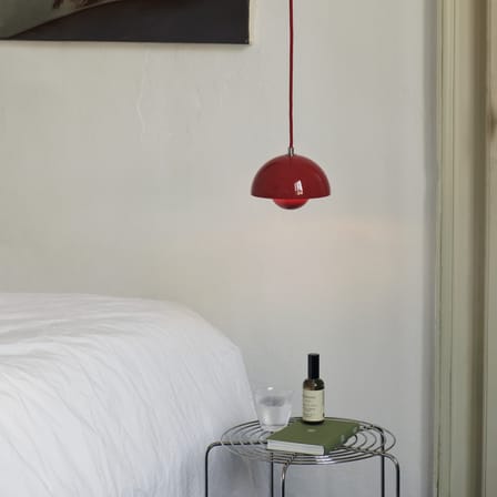 Suspension Flowerpot VP10 métal rouge / Ø16 cm - By Verner Panton, 1969 - &tradition