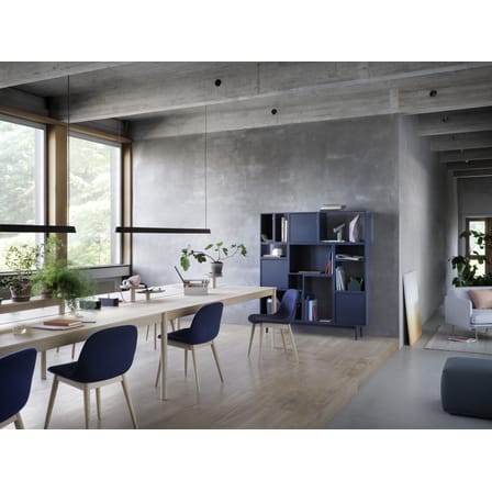 Suspension Linear LED métal noir / L 169,2 cm - Muuto