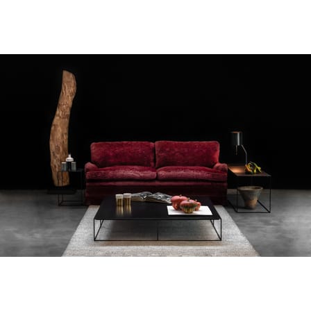 Table basse Slim Irony métal noir / 124 x 124 x H 34 cm - Zeus