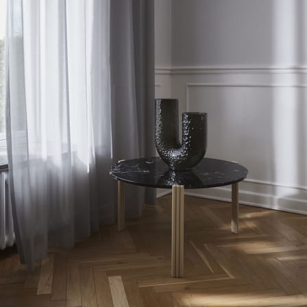 Table basse Tribus pierre noir / Ø 60 x H 35 cm - Marbre / Seconde vie - AYTM