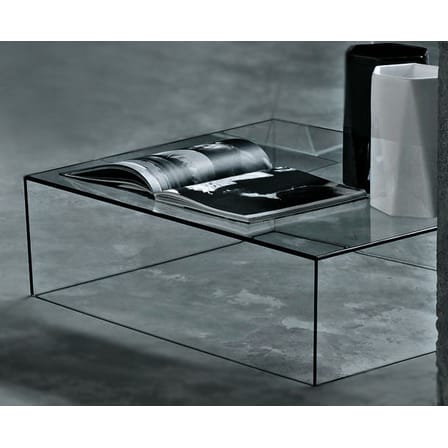 Table basse Wireframe verre noir transparent / 75 x 87 cm - Piero Lissoni, 2011 - Glas Italia