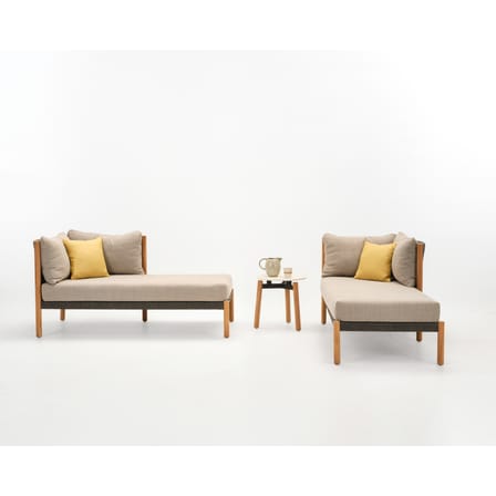 Table d'appoint Lento / Céramique & teck - Ø 45 x H 44 cm - Vincent Sheppard