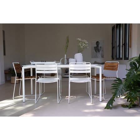 Table rectangulaire Calvi métal violet / 160 x 80 cm - 6 personnes - Fermob