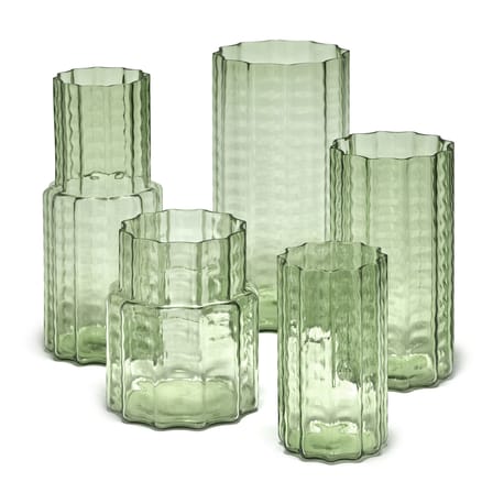 Vase Wave 01 verre vert / Ø 12 x H 21 cm - Serax