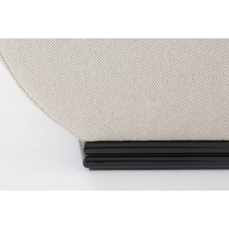 Banc rembourré Place des Petits Pères tissu gris Court par José Lévy / L 60 cm - Exclusivité Made In Design - Lelièvre Paris