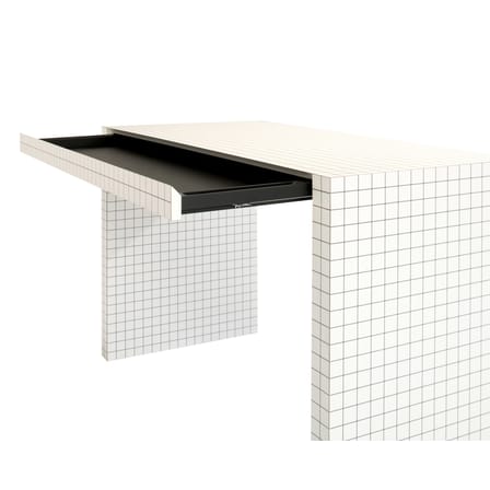 Bureau Quaderna 2750 / Tiroir - 132 x 54 x H 75 cm - Superstudio, 1972 / Plastique lamifié - Zanotta