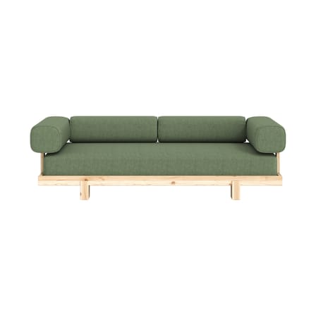 Canapé convertible Stay tissu vert / Lit 1 place - L 214 cm - KARUP