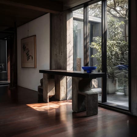 Centre de table Baburu Medium céramique bleu / Ø 30 x H 15 cm - 101 COPENHAGEN