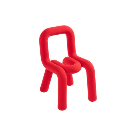 Chaise enfant Mini Bold tissu rouge / Rembourrée - Moustache