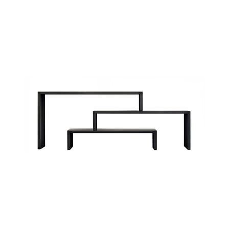 Set de 3 consoles Babilonia XL noir métal - Zeus