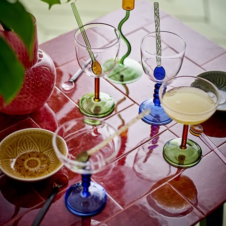 Coupe à champagne Martine verre vert / 230 ml - Bloomingville