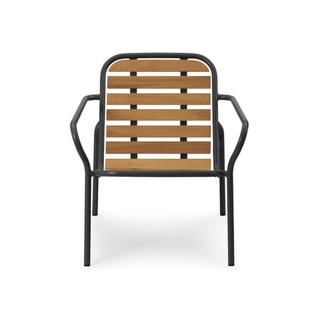 Fauteuil bas empilable Vig Lounge Wood bois naturel - Normann Copenhagen