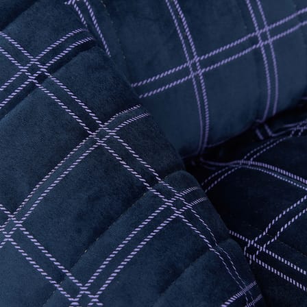 Kindersessel Chelsea textil blau / Sitzkissen - Eco-velours - NOBODINOZ