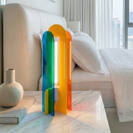 Lampe de table Andy multicolore / H 59,5 cm - Acrylique - ELEMENTS LIGHTING