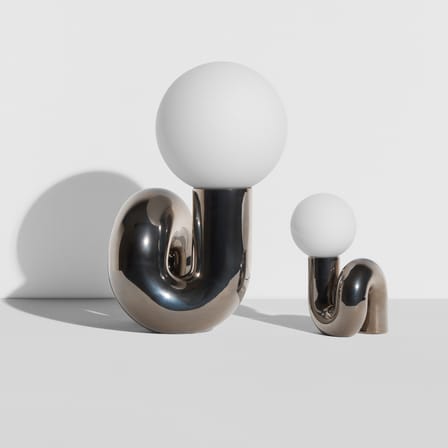 Lampe de table Neotenic Petite céramique argent / L 18 x H 26 cm - Petite Friture