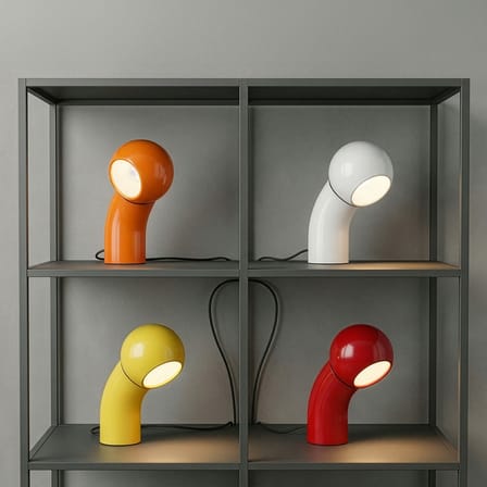 Lampe de table Pallino rouge / Réédition 70 - Orientable - Martinelli Luce