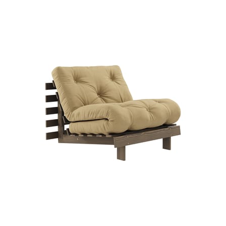Fauteuil convertible Roots / Dormeuse & lit d'appoint - 3 positions / Structure marron - KARUP DESIGN