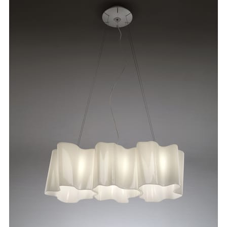 Pendelleuchte Logico grande glas weiß 3 Elemente - Artemide