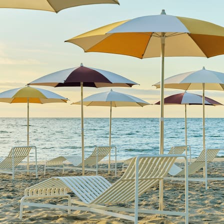 Sonnenschirm Terrazza - Octagon textil gelb / Ø 200 cm - Hay