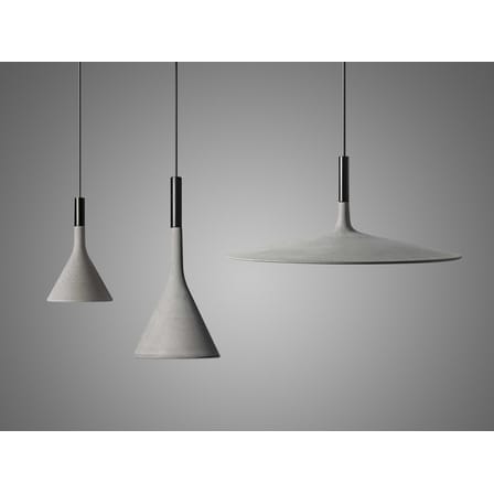Suspension Aplomb Large / LED - Ciment - Ø 45 x H 20 cm - Foscarini