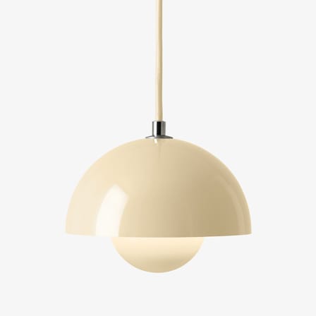 Suspension Flowerpot VP10 métal beige / Ø16 cm - By Verner Panton, 1968 - &tradition