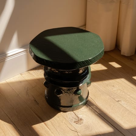 Table d'appoint Clara 08 céramique vert / Ø 39 x H 37 cm - Serax