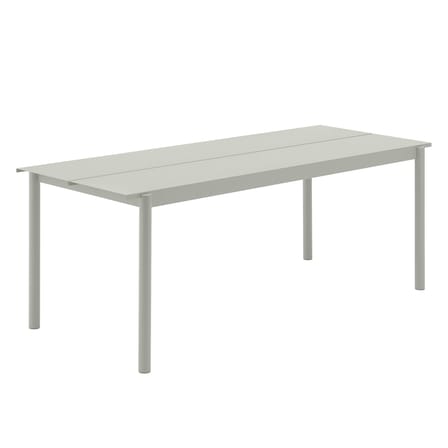 Table rectangulaire Linear métal gris /  200 x 75 cm - Muuto