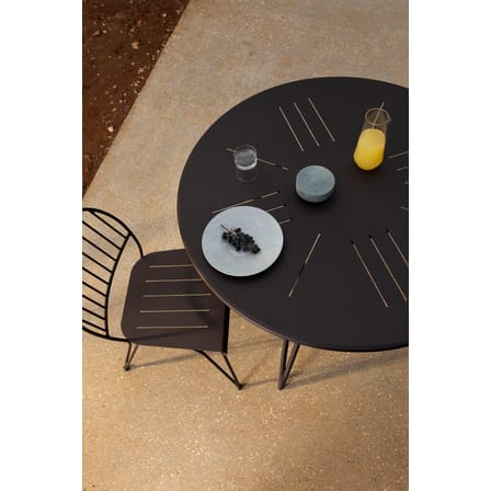 Table ronde Ariete marron métal / Ø 110 - Unopiu