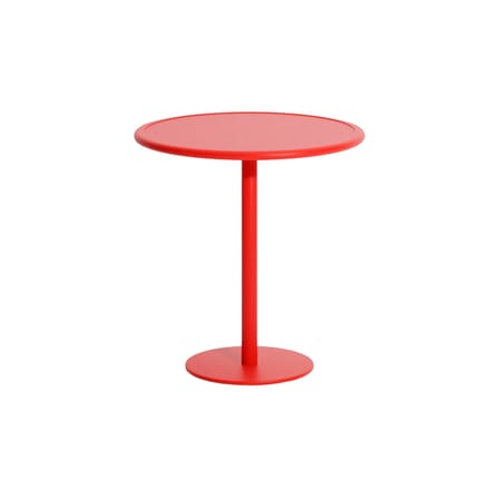 Table ronde Week-end métal rouge / Ø 70 cm - Aluminium - Petite Friture