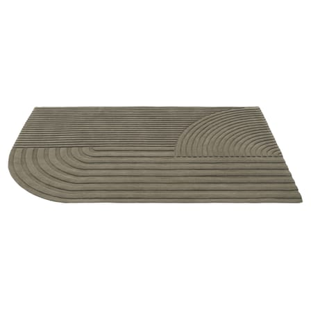 Tappeto Relevo tessuto marrone / 170 x 240 cm - Tappezzato a mano - Muuto