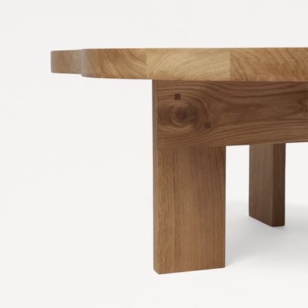 Tavolino Farmhouse Pond legno naturale / 78 x 93,6 cm x H 37 cm - Frama 