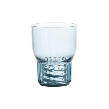 Verre Trama Small plastique bleu / H 11 cm - Kartell