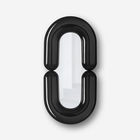 Wandspiegel Zodiac Bumper Large keramik schwarz / Keramik - L 55 x H 110 cm - Moustache