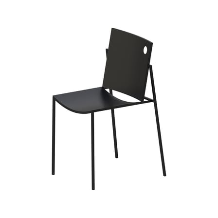 Chaise empilable Aurora métal noir - Zeus