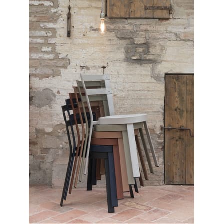 Chaise empilable Thor métal marron - Emu