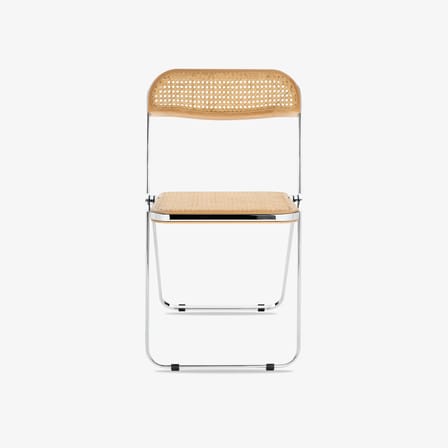 Chaise pliante Plia fibre végétale beige / Paille - Giancarlo Piretti, 1967 - Paille de Vienne - ANONIMA CASTELLI