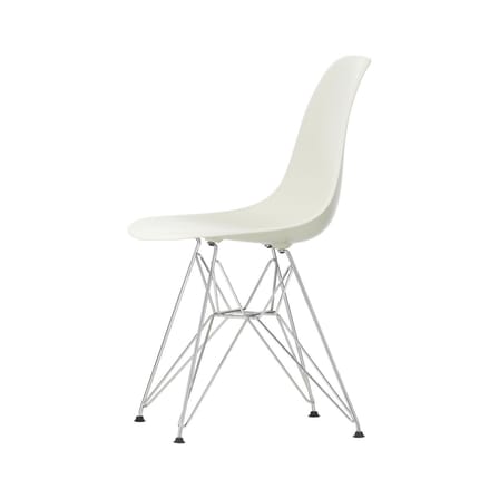 Chaise RE DSR - Eames Plastic Side Chair plastique gris / (1950) - Pieds chromés / Recyclé - Vitra