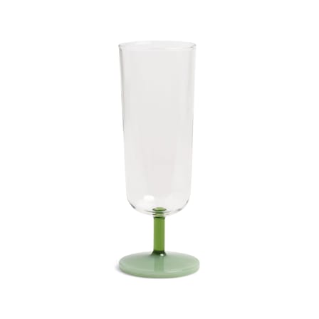 Mingle Champagne glass glass green / Set of 2 - & klevering