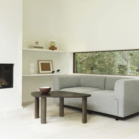 Sculp Large Coffee table wood brown / 109 x 64 x H 47 cm - Normann Copenhagen