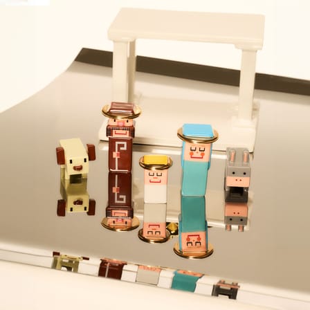Crèche Miracolo ! céramique multicolore / Avec 5 santons - Décoré à la main - Alessi