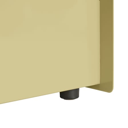 Desserte à roulettes Folded Low métal vert / 1 porte - H 61,5 cm - Muuto