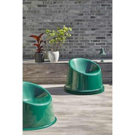 Fauteuil bas Panto Pop plastique vert / Verner Panton (1969) - Verpan