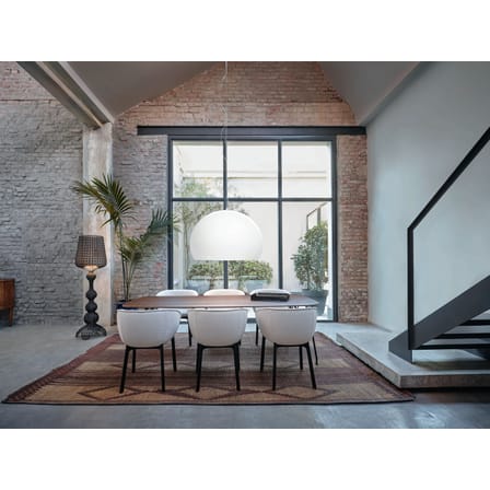 Fauteuil rembourré Charla tissu blanc / Tissu bouclé - Kartell