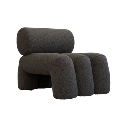 Fauteuil rembourré Foku marron / Tissu bouclé - 101 COPENHAGEN