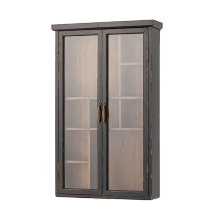 Hazem Wall storage wood black / Compartmentalized display case - W 50 x D 14 x H 80 cm - Bloomingville