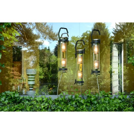 Lampe d'extérieur Balke métal verre noir / L 65 cm - SAMMODE STUDIO
