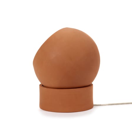Lampe de table Terra Floor céramique rouge orange / Ø 31 x H 36 cm - Terracotta / Spot orientable - Serax