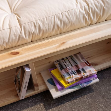 Lit 1 place Ziggy / Pour matelas 90 x 200 cm - Rangements intégrés - KARUP