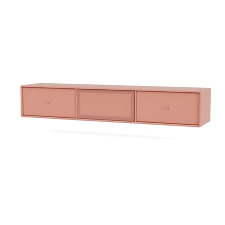 Meuble TV suspendu Octave V bois rose / L 138 x P 30 x H 24 cm - MONTANA